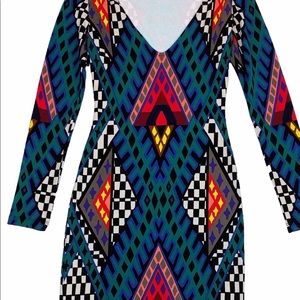 Mara Hoffman Multi-color Ponte Dress Bazaar Blue